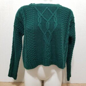 Mudd sweater Small cable knit crochet style pullover cozy Gilmore Girls